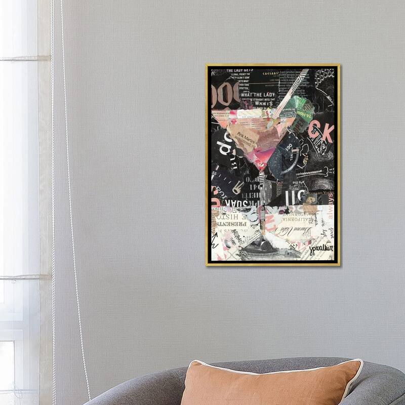 iCanvas "Pink Martini" by Jamie Pavlich-Walker Framed Canvas Print