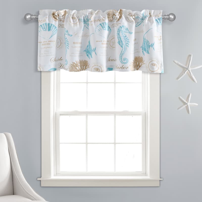 Lush Decor Harbor Life Light Filtering Valance Single