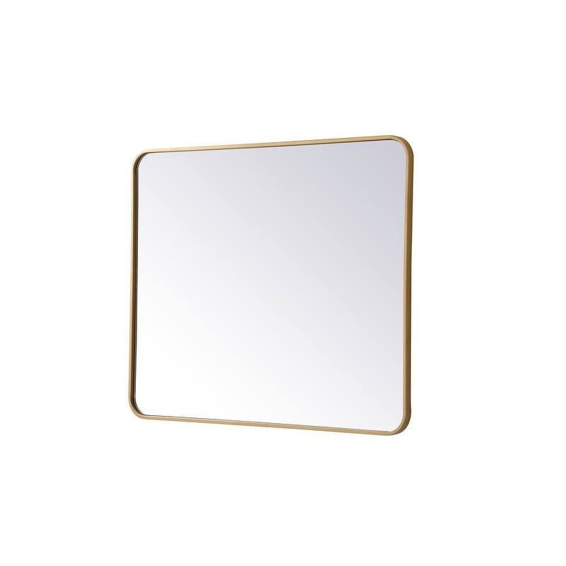 Ezra Soft Corner Metal Rectangular Mirror