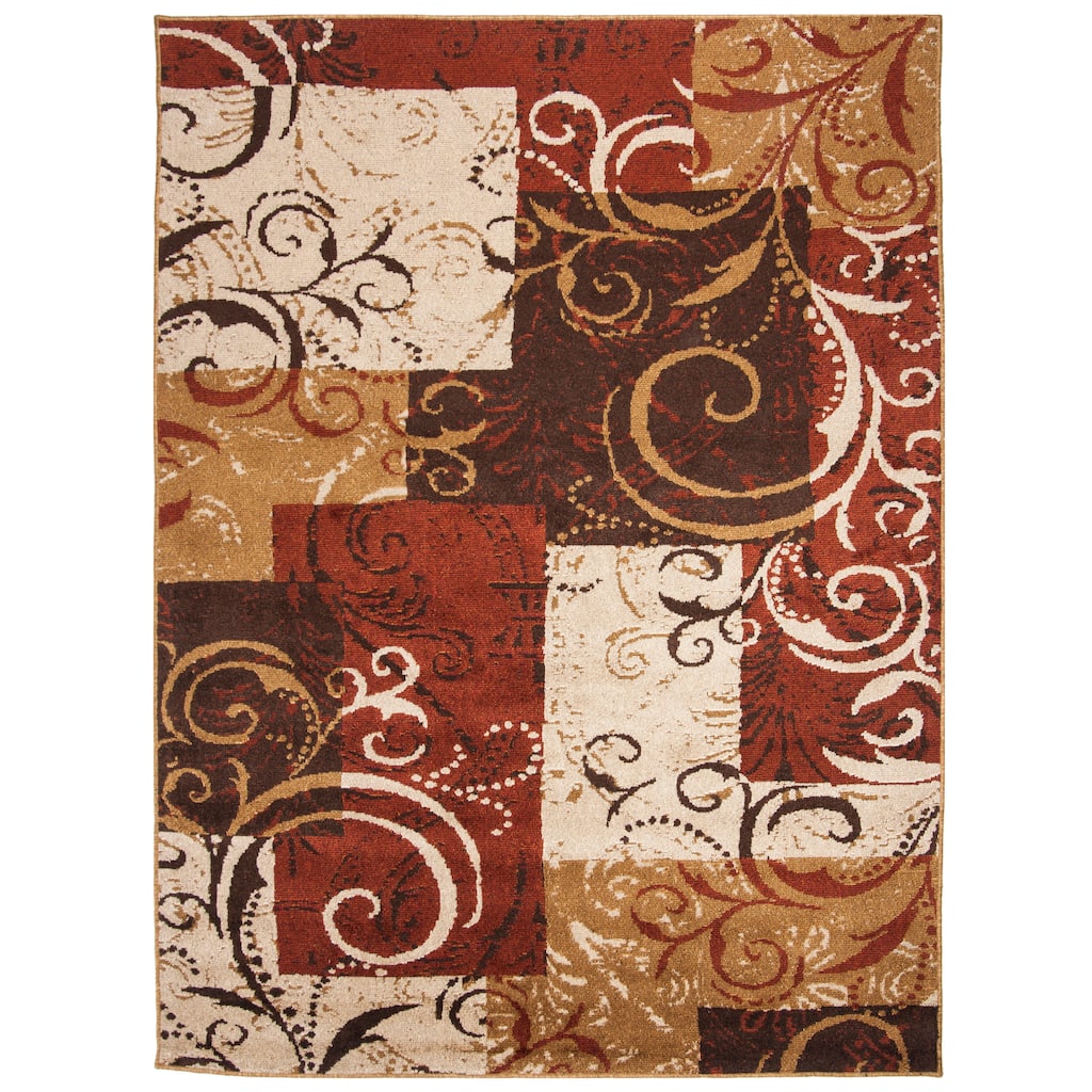 SAFAVIEH Kashmir Corliss Scroll Silky Polyester Rug