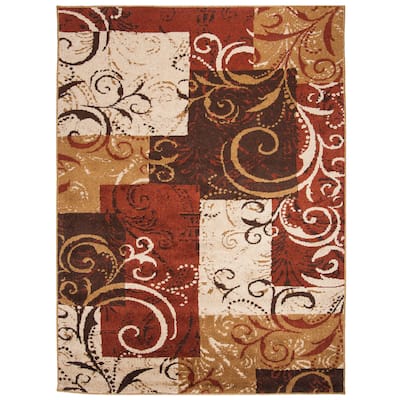 SAFAVIEH Kashmir Estefani Scroll Silky Polyester Rug
