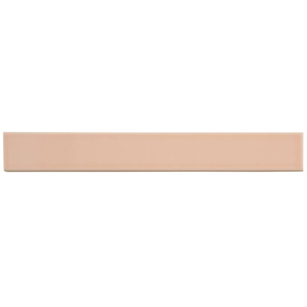 Apollo tile 2" x 16" Horizonte Glossy Powder Pink Ceramic Tile (10.76 sq ft/case) - 50 Pack