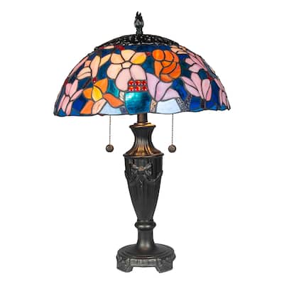 Florieta Dale Tiffany Table Lamp. - 24" Tall