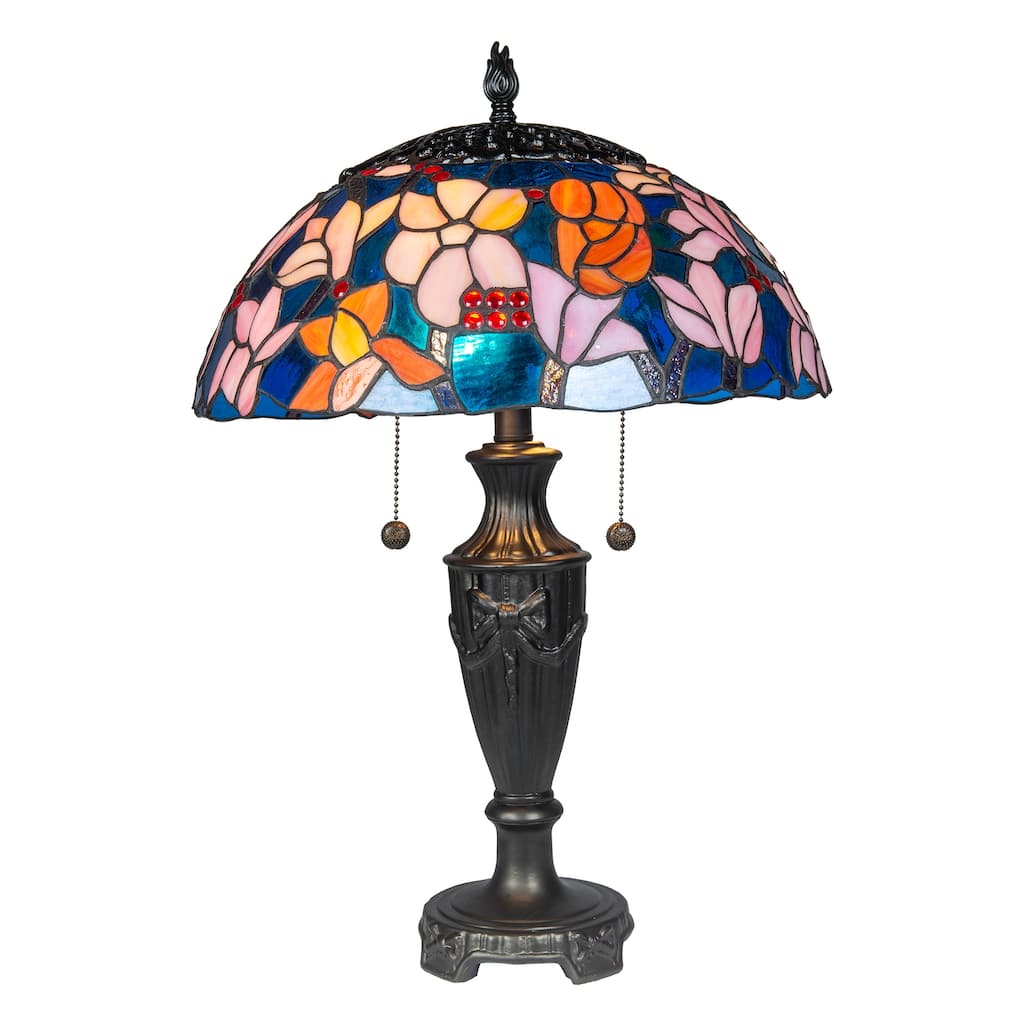 Florieta Dale Tiffany Table Lamp. - 24" Tall