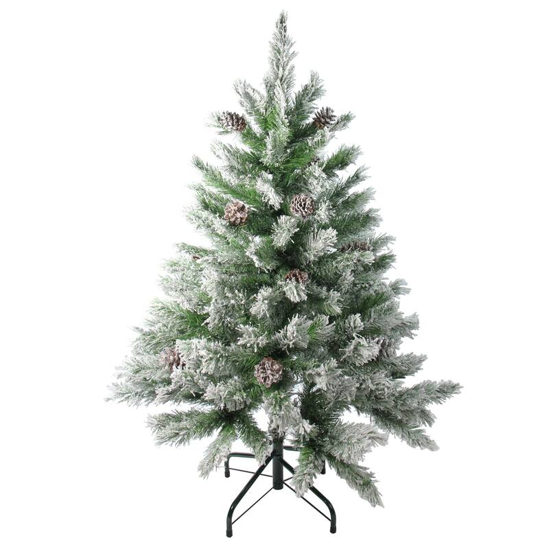 Medium Flocked Angel Pine Artificial Christmas Tree - 4' - Unlit - 3-to-6-feet