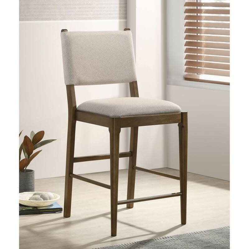 Crispin Brown Upholstered Counter Side Chair (Set of 2)