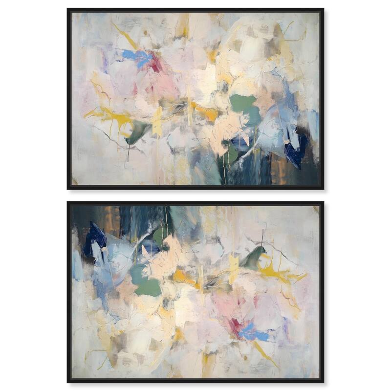 Flower Impressions Canvas by Art Remedy - 54" x 36" - Gold