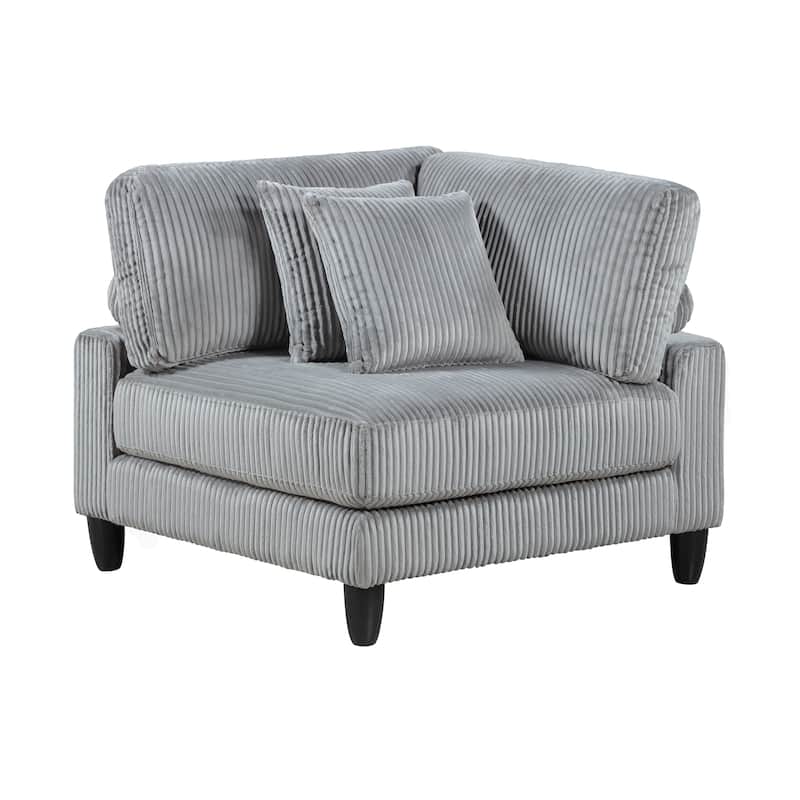 Jonas Corner Seat - Gray (Corduroy)