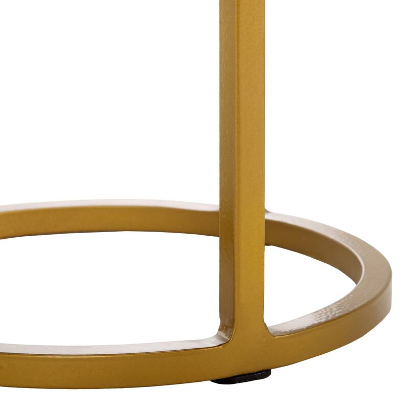 SAFAVIEH Couture Hannahmarie Stone Round Drink Table (Fully Assembled) - 8"W x 8"D x 24"H