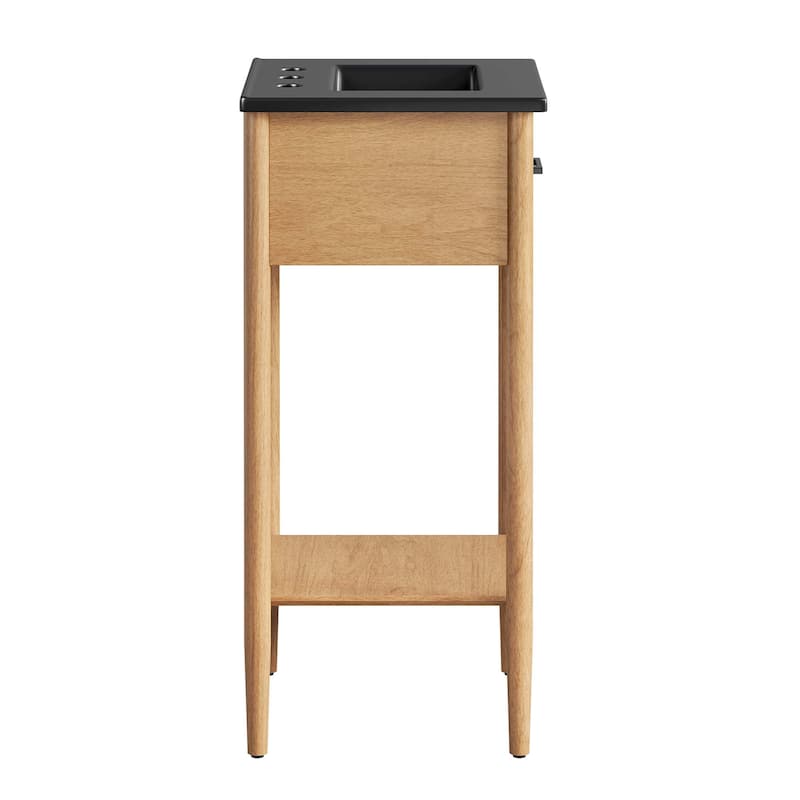 Zaire 18"/24"/30"/36"/48" Bathroom Vanity with Black Sink Top