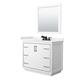 Option White, Black Trim, White Quartz Top