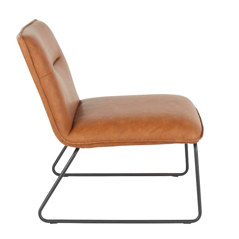 Carbon Loft Kerby Industrial Faux Leather Accent Chair