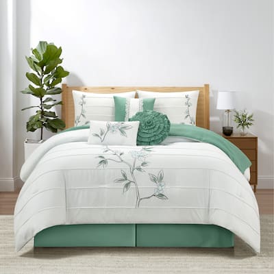 Nanshing Blair 7 Piece Botanical Comforter Set