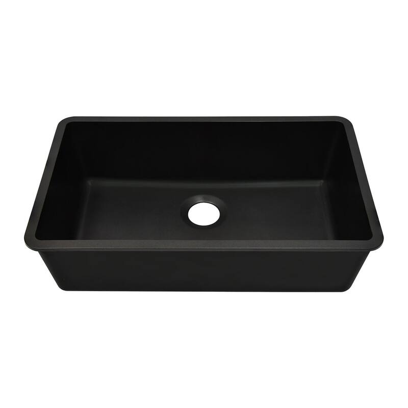 Lexicon Kitchen sink Quartz composite 32 Inch Galaxy Black - 19x32 - Galaxy Black