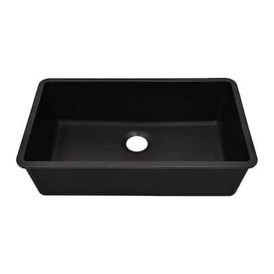 Lexicon Kitchen sink Quartz composite 32 Inch Galaxy Black - 19x32