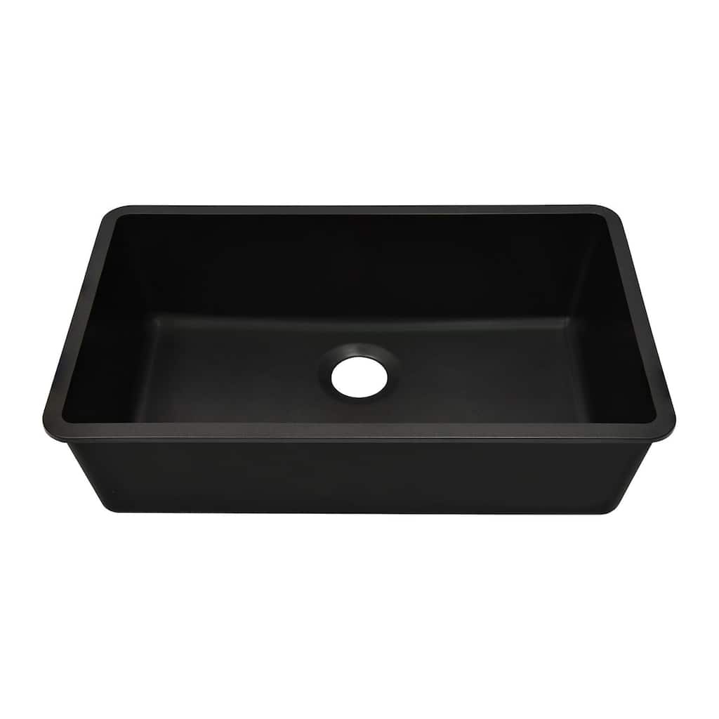 Lexicon Kitchen sink Quartz composite 32 Inch Galaxy Black - 19x32