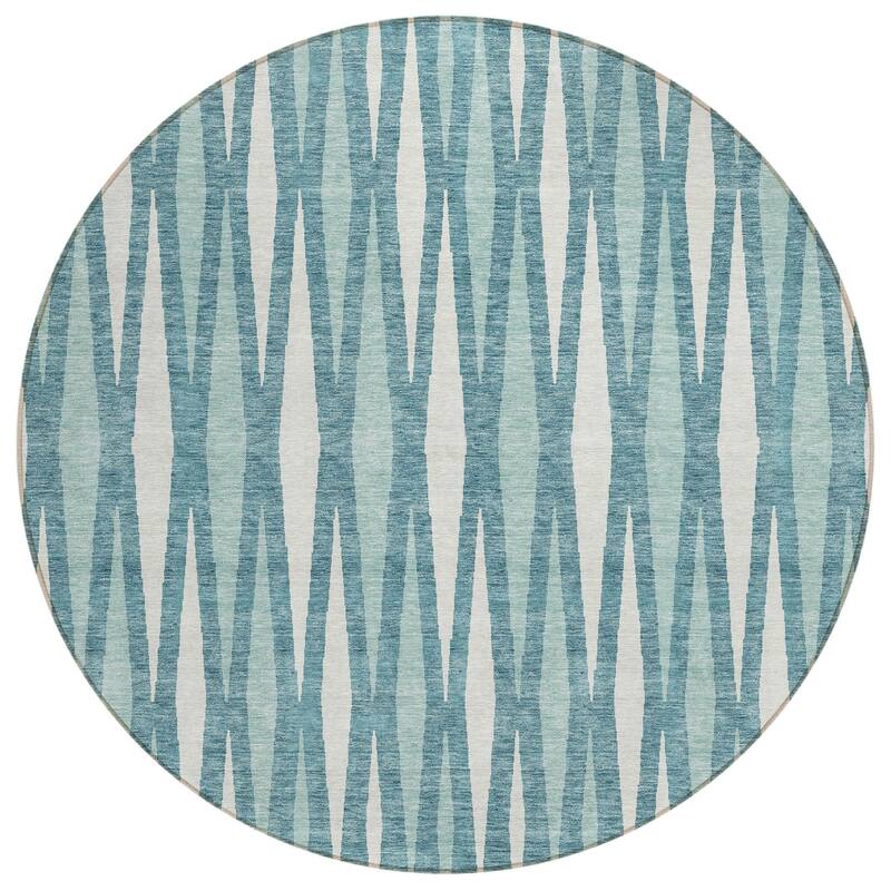 HomeRoots Geometric Transitional Rectangle Outdoor Rug