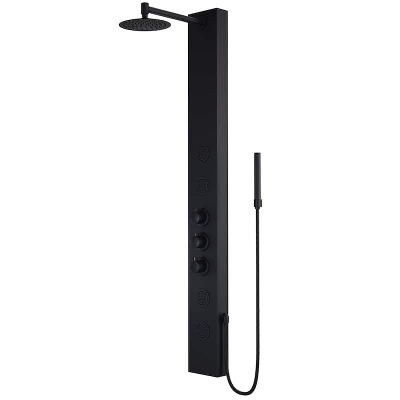 VIGO Ellington 59" H x 6" W 4-Jet Shower Panel with Round Shower Head