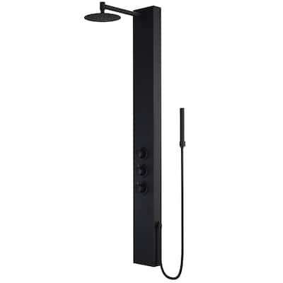 VIGO Ellington 59" H x 6" W 4-Jet Shower Panel with Round Shower Head