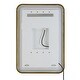 preview thumbnail 7 of 5, LED Lighted Stainless Steel Vanity Mirror - 32.25" - Brass Finish