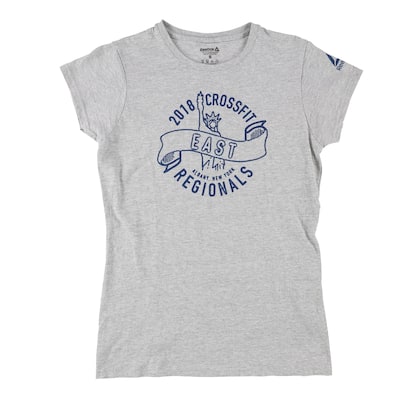 Reebok Womens 2018 Crossfit Regionals Albany New York Graphic T-Shirt, Grey, Small