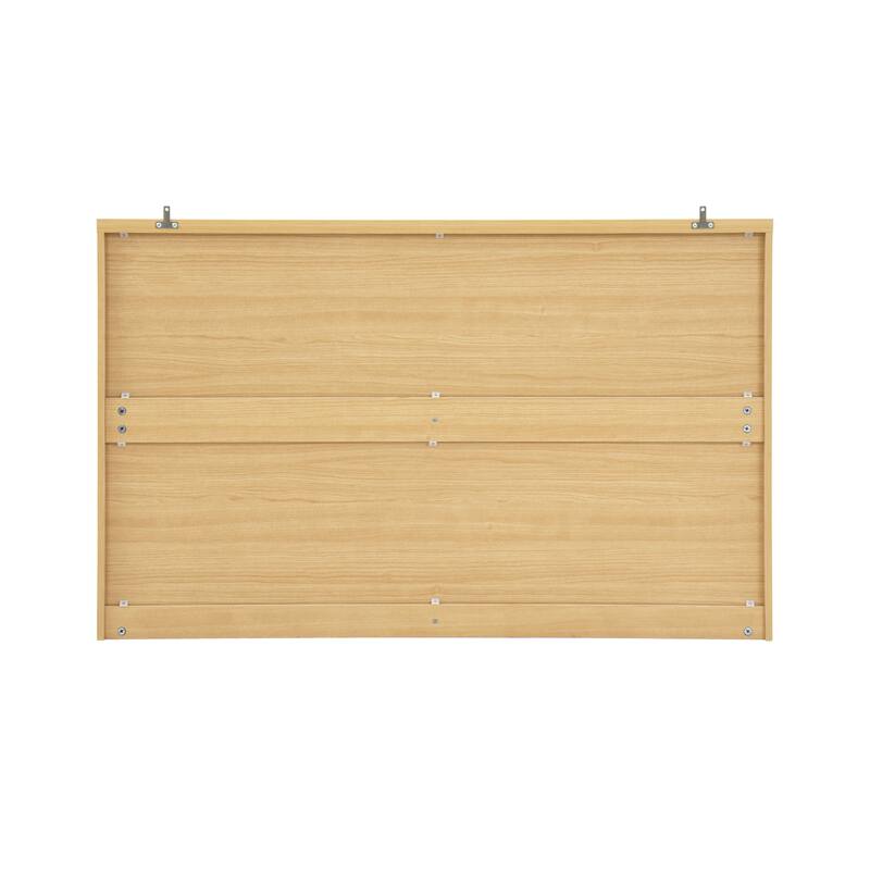 6-Drawer Storage Cabinet Dresser with Wavy Panel, Wood Clothes Organizer for Bedroom & Hallway