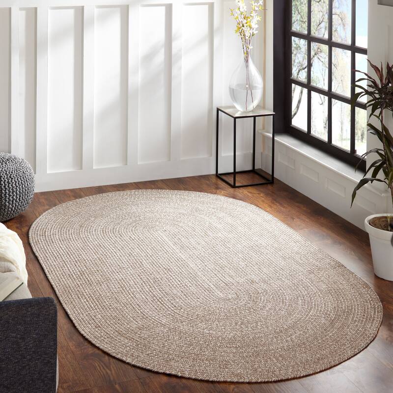 Superior Modern Rustic Bohemian Reversible Multi-Tone Braided Indoor Outdoor Area Rug