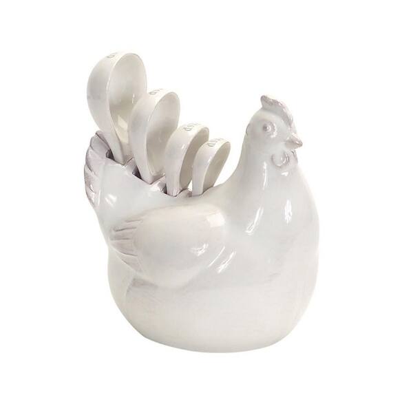 Shop Pack Of 3 Decorative White Mother Hen Measuring Spoons And