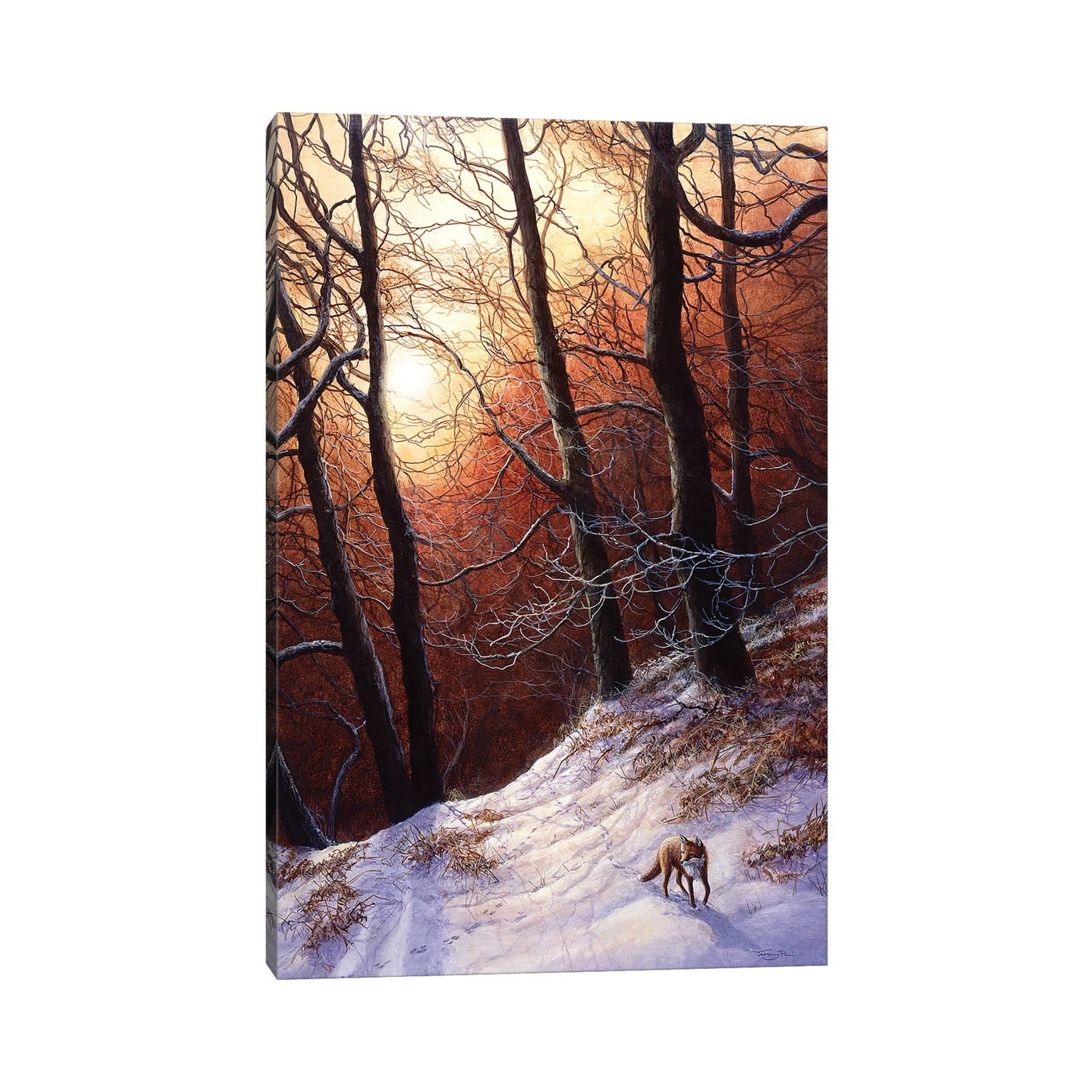 iCanvas "Winter Return - Fox" by Jeremy Paul Canvas Print