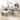 Solid Wood Dining Table Set with Bench - 6-Piece Upholstered Rectangular Dining Room Table Set with Bench