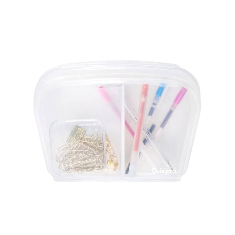 Cuisipro Silicone Stand Up Reusable Bag with Divider 44 oz