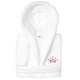 preview thumbnail 1 of 21, Sweet Kids 100% Polyester SUPER PLUSH Double Brushed Hooded Bathrobe - CROWN White - L
