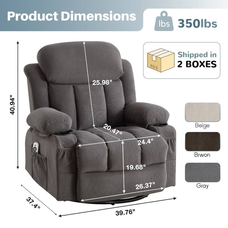 360 Degree Swinging Rotating Recliner