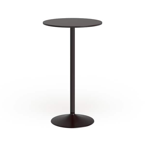 slide 2 of 3, Carson Carrington Storfosna Black Round Top with Black Leg And Base Metal Bar Table Round - 4 Seat/4
