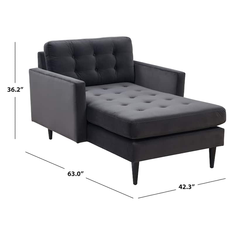 SAFAVIEH Home Curtis Tufted Chaise - 42"W x 63"D x 36"H