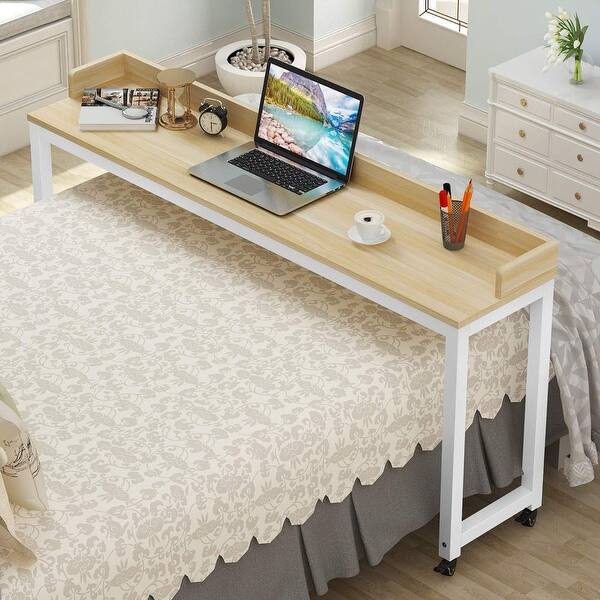 Shop Overbed Table With Wheels Mobile Desk With Heavy Duty Metal