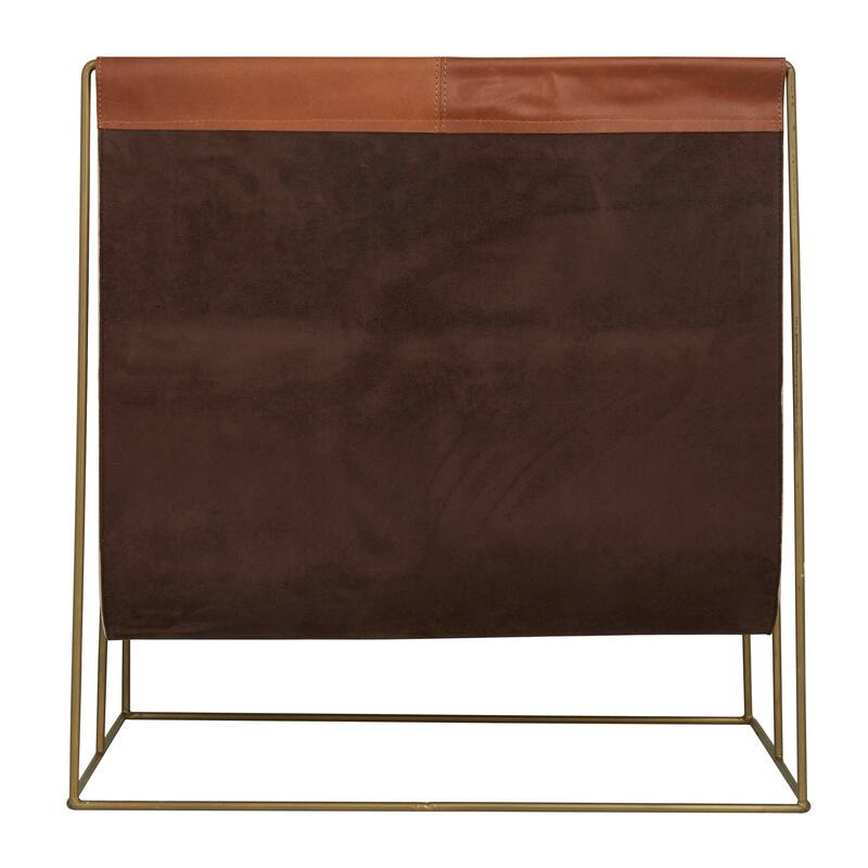 Leather Modern Magazine Holder - 22 x 21 x 14