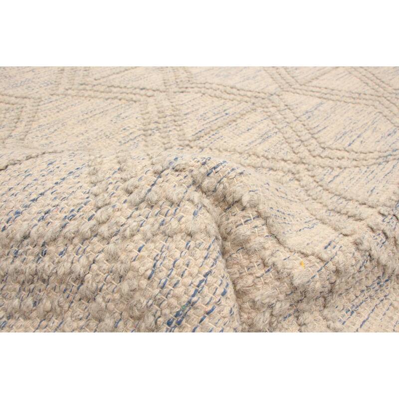 ECARPETGALLERY Braid weave Sienna Khaki Wool Rug - 5'0 x 8'0