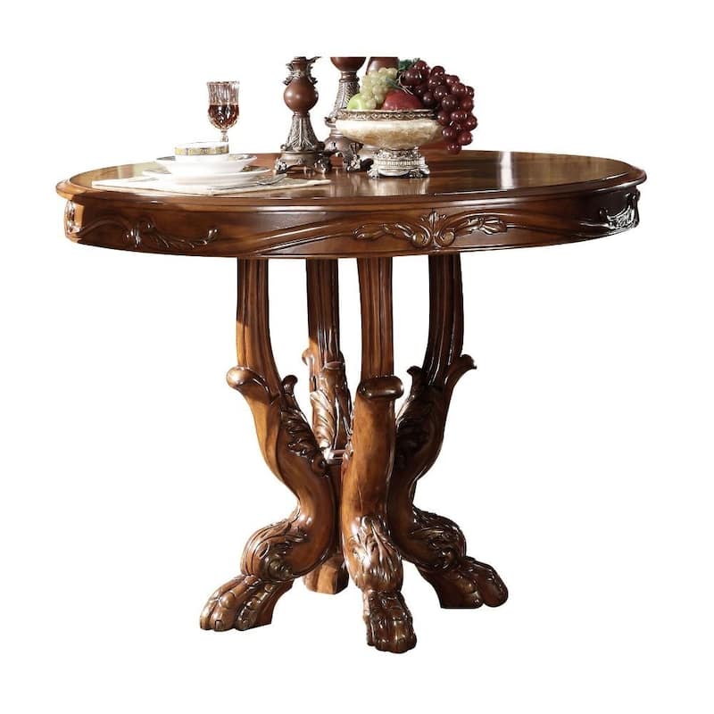 Round Counter Height Dining Table in Cherry Oak - Cherry Oak