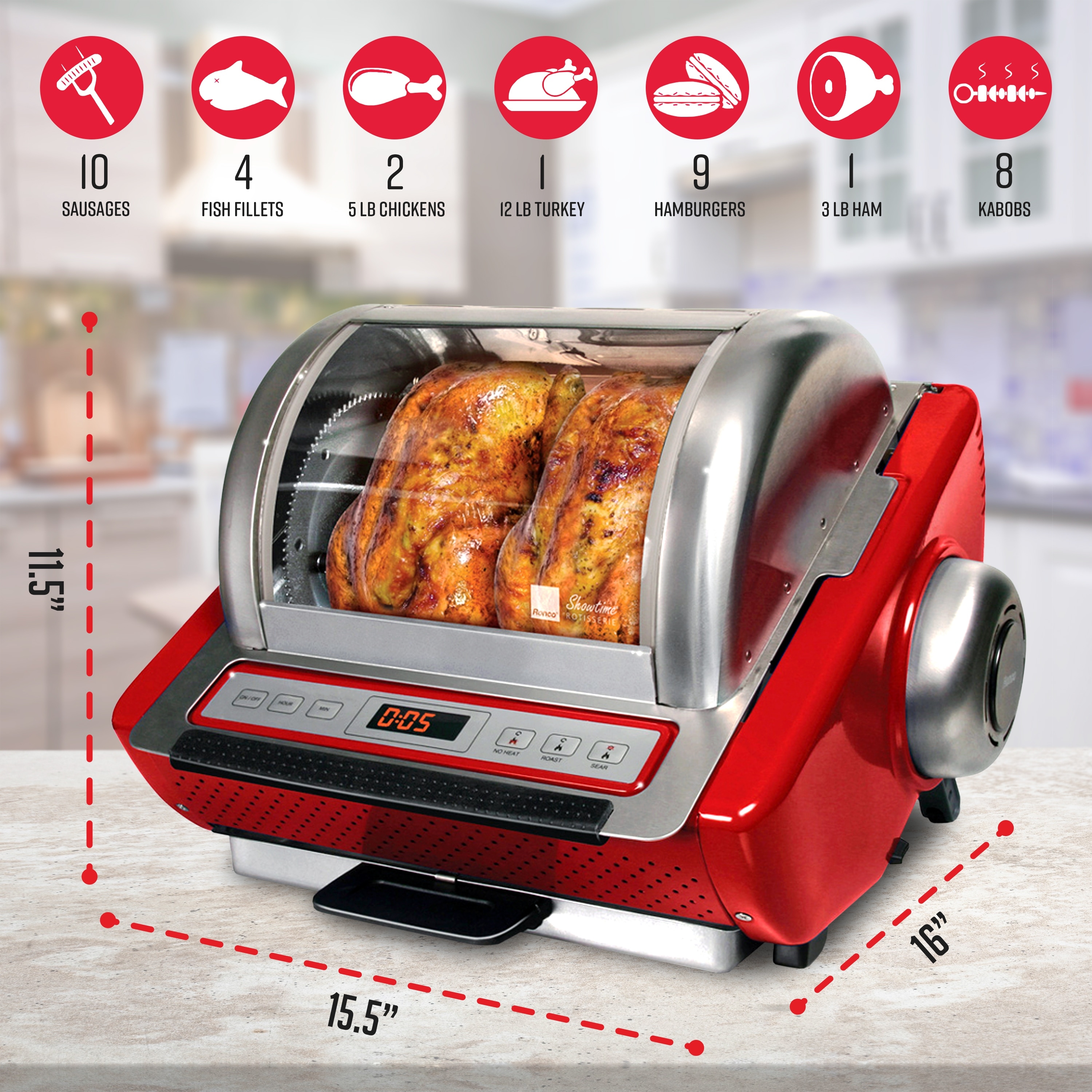 Commercial Chicken Rotisserie Toaster Oven Grill for Sale - China  Commercial Rotisserie, Toaster Oven with Rotisserie