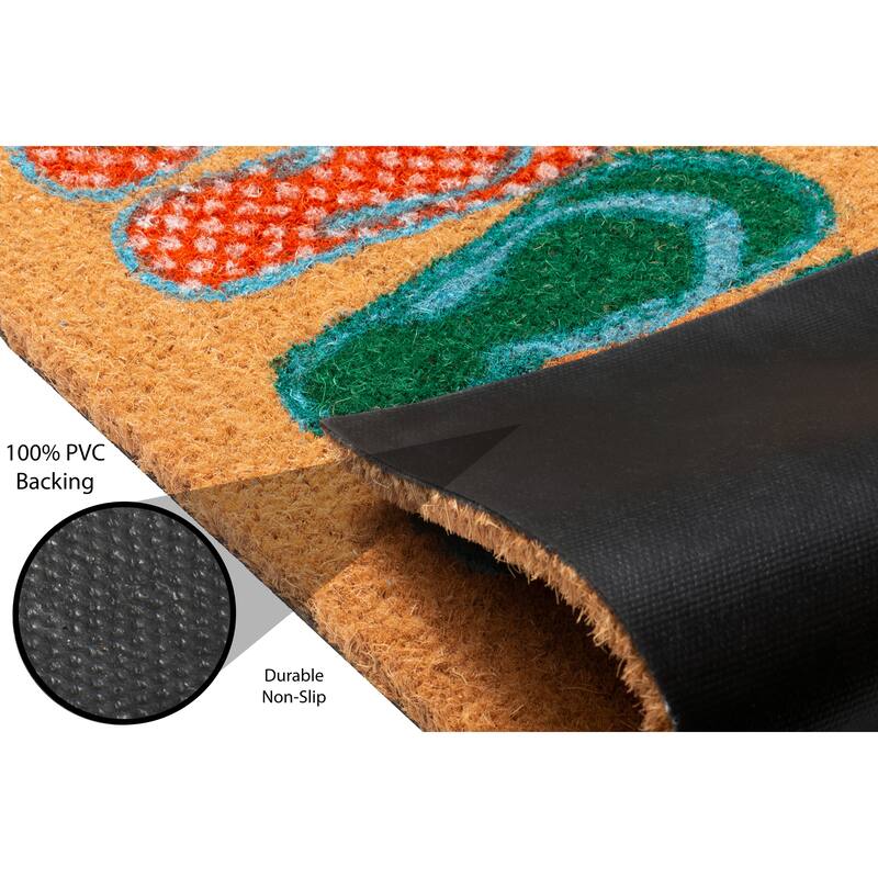 Creative Home Ideas 18" x28" Coir Indoor/Outdoor Doormat