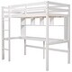 preview thumbnail 14 of 16, Sturdy Twin Size Loft Bed with Desk, Shelves, and Ladder
