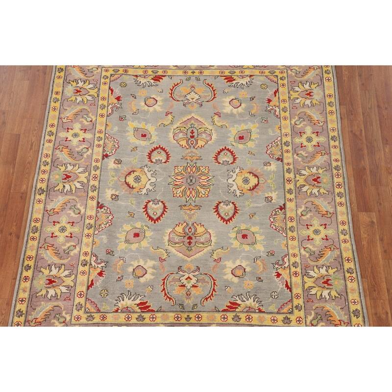 Kazak Oriental Area Rug Handmade Geometric Wool Carpet - 5'3" x 6'7"
