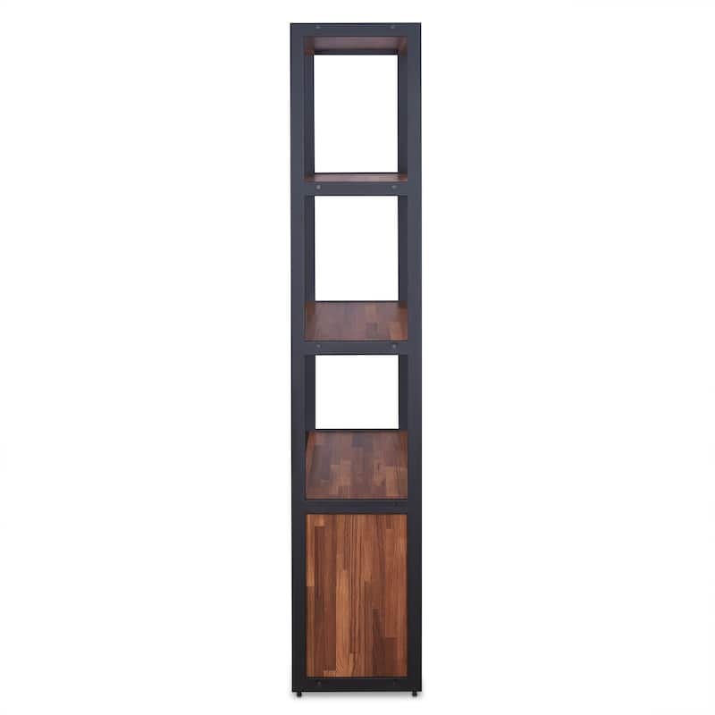 Sara Walnut & Sandy Black Finish Bookshelf