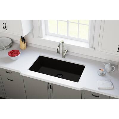 Elkay Quartz Perfect Drain 3-1/2" Polymer Disposer Flange with Removable Basket Strainer and Rubber Stopper