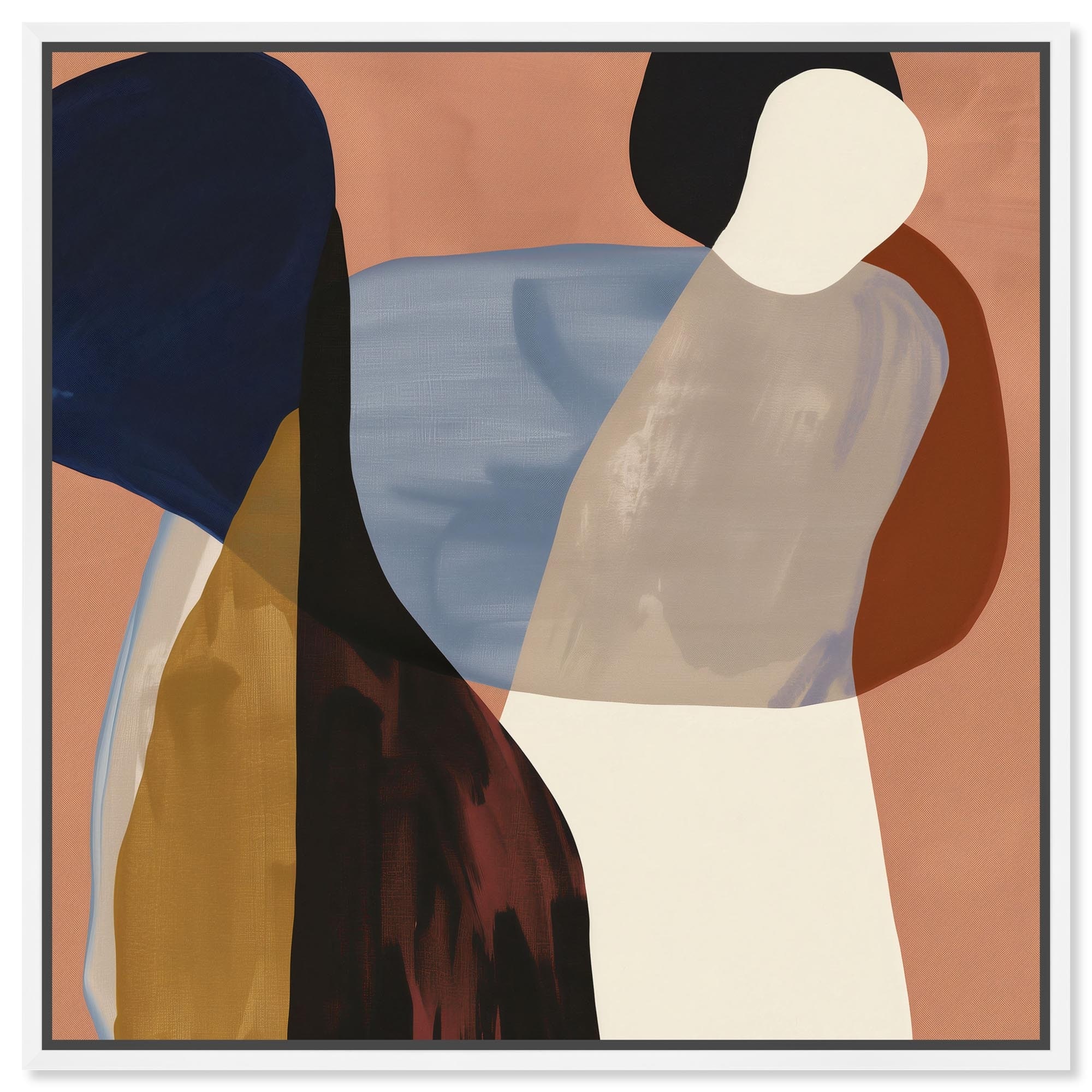 Ochre Overlap I Modern Boho Wall Art Canvas Print by Art Remedy