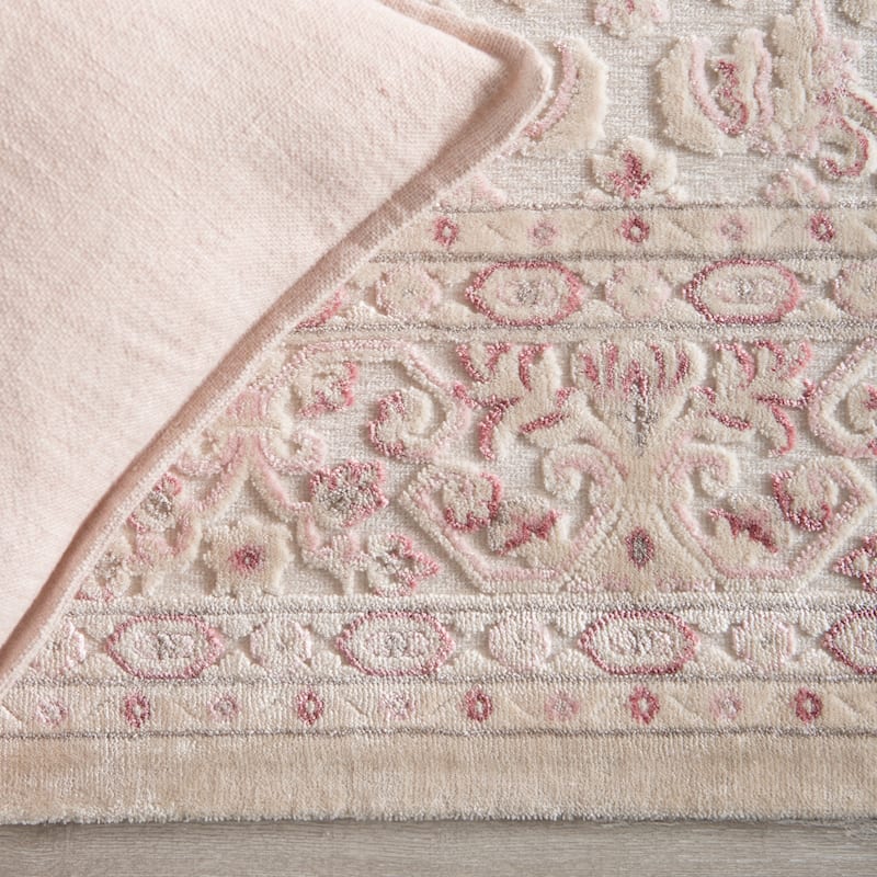 The Curated Nomad Blueberry Butte Damask Area Rug