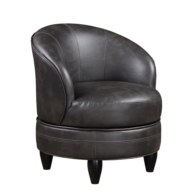Steve Silver Stella Faux Leather Swivel Accent Chair