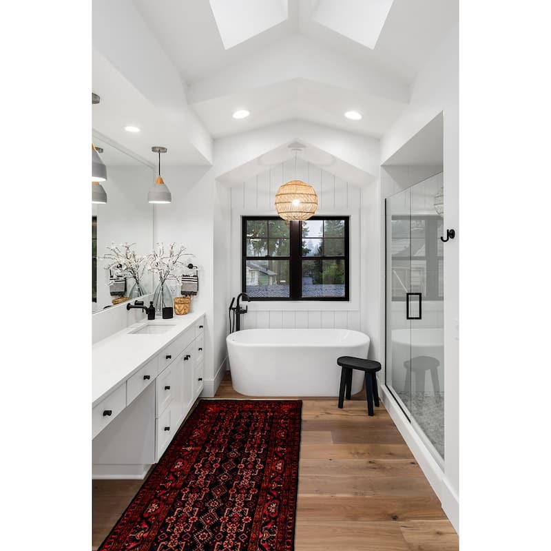 ECARPETGALLERY Hand-knotted Andelz Navy Wool Rug - 3'10 x 14'2