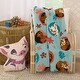 preview thumbnail 3 of 3, Disney Moana Free as the Ocean Aqua, Orange, and White, Pua Pig, and Hei Hei Chicken Super Soft Toddler Blanket